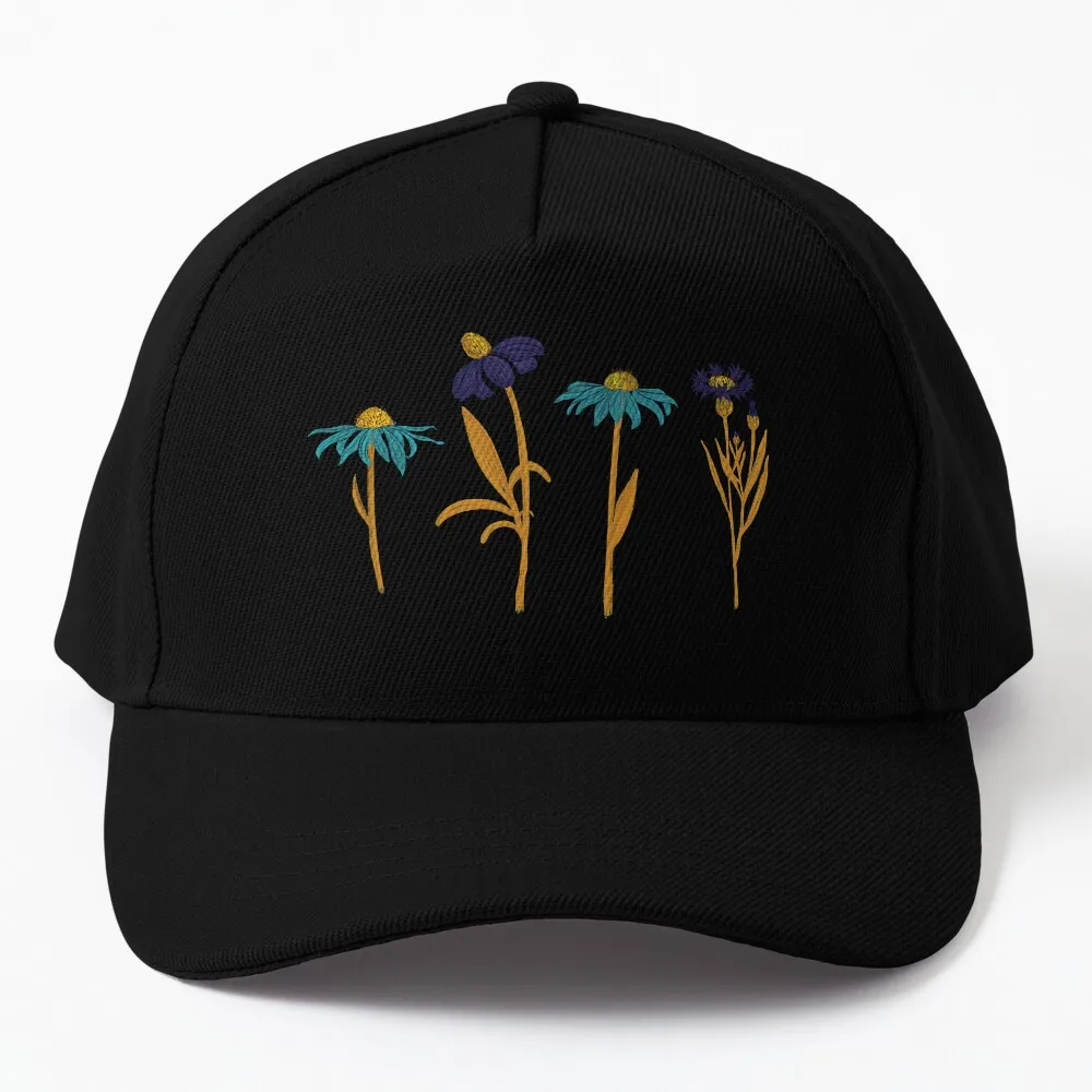 

Wild Field Flowers Baseball Cap black Gentleman Hat Boy Cap Women's