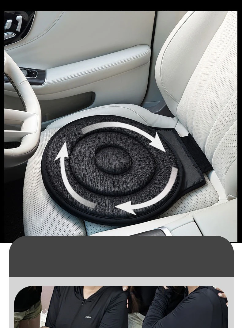 360° Swivel Seat Cushion with smooth rotation mechanism