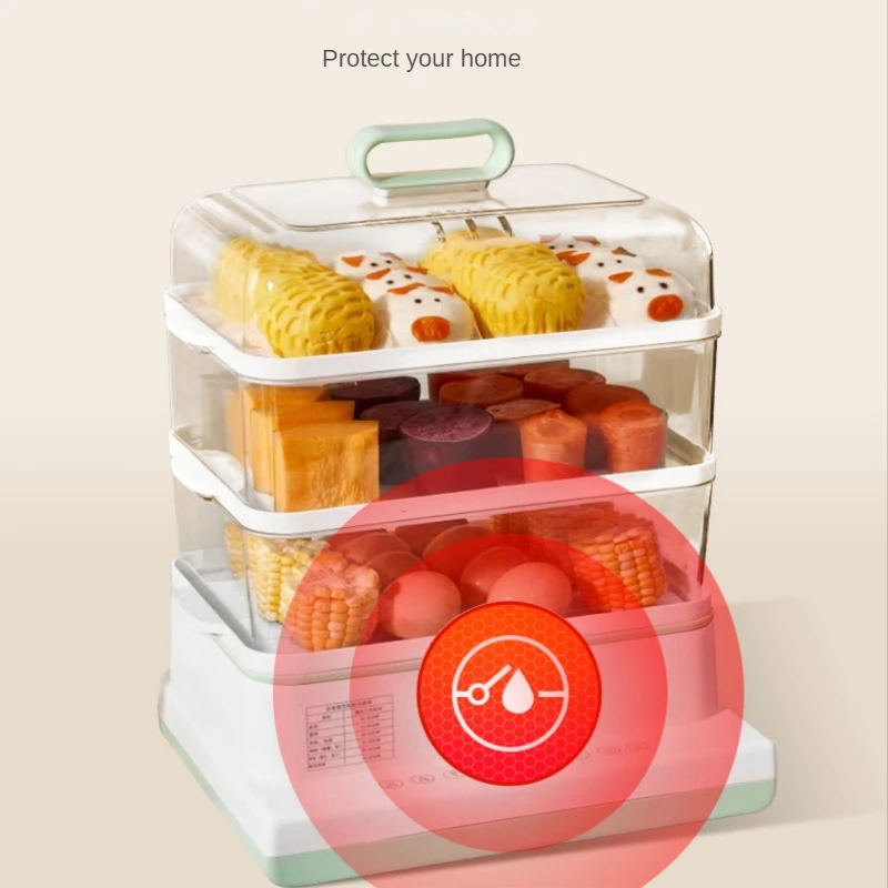 Electric cooker multi-function household three layer large capacity electric breakfast machine steamed bun