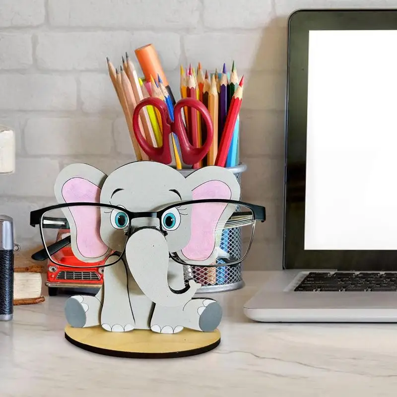 Animal Glasses Holder Glasses Holder Stand Handmade 3D Wood Carved Eyeglass Holder Cute Sunglasses Display Stand For Desk 5