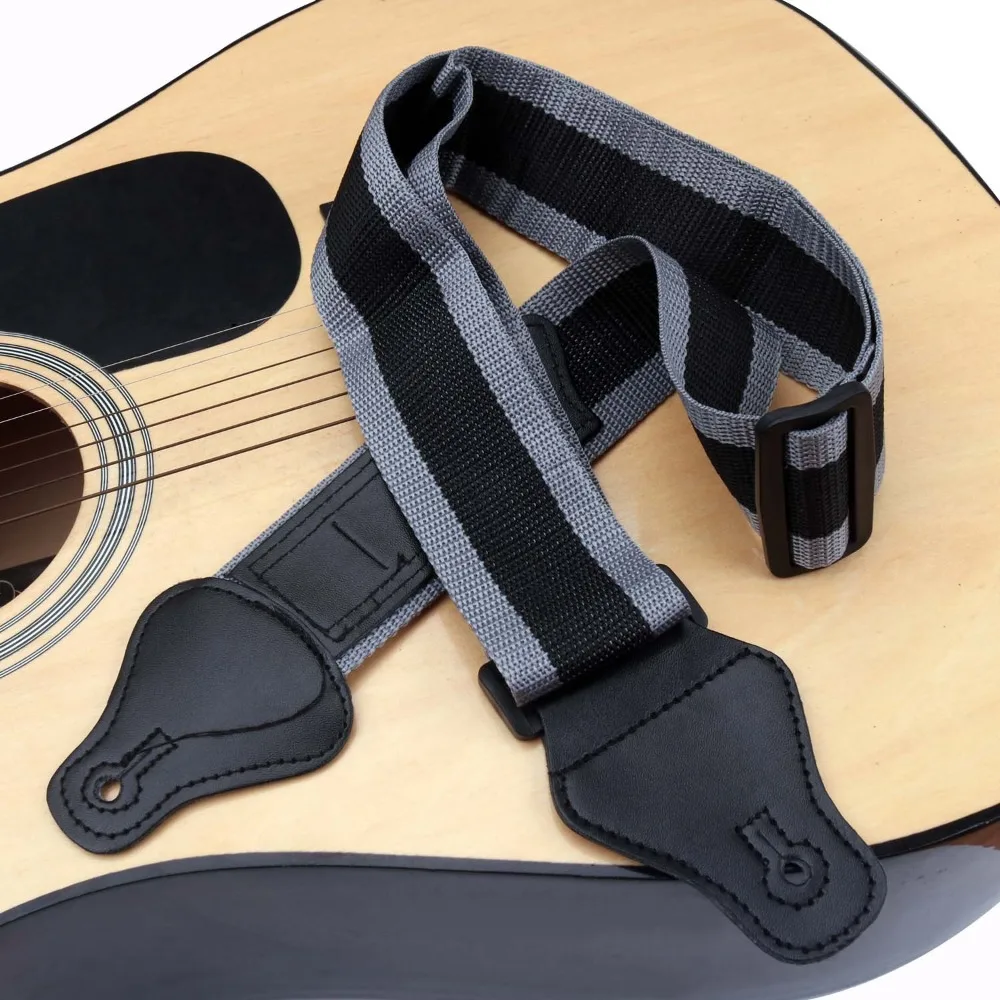 

Adjustable Electric Guitar Strap with 3 Guitar Picks Holders PU Leather Ends Acoustic Guitar Bass Strap Belt Accessories
