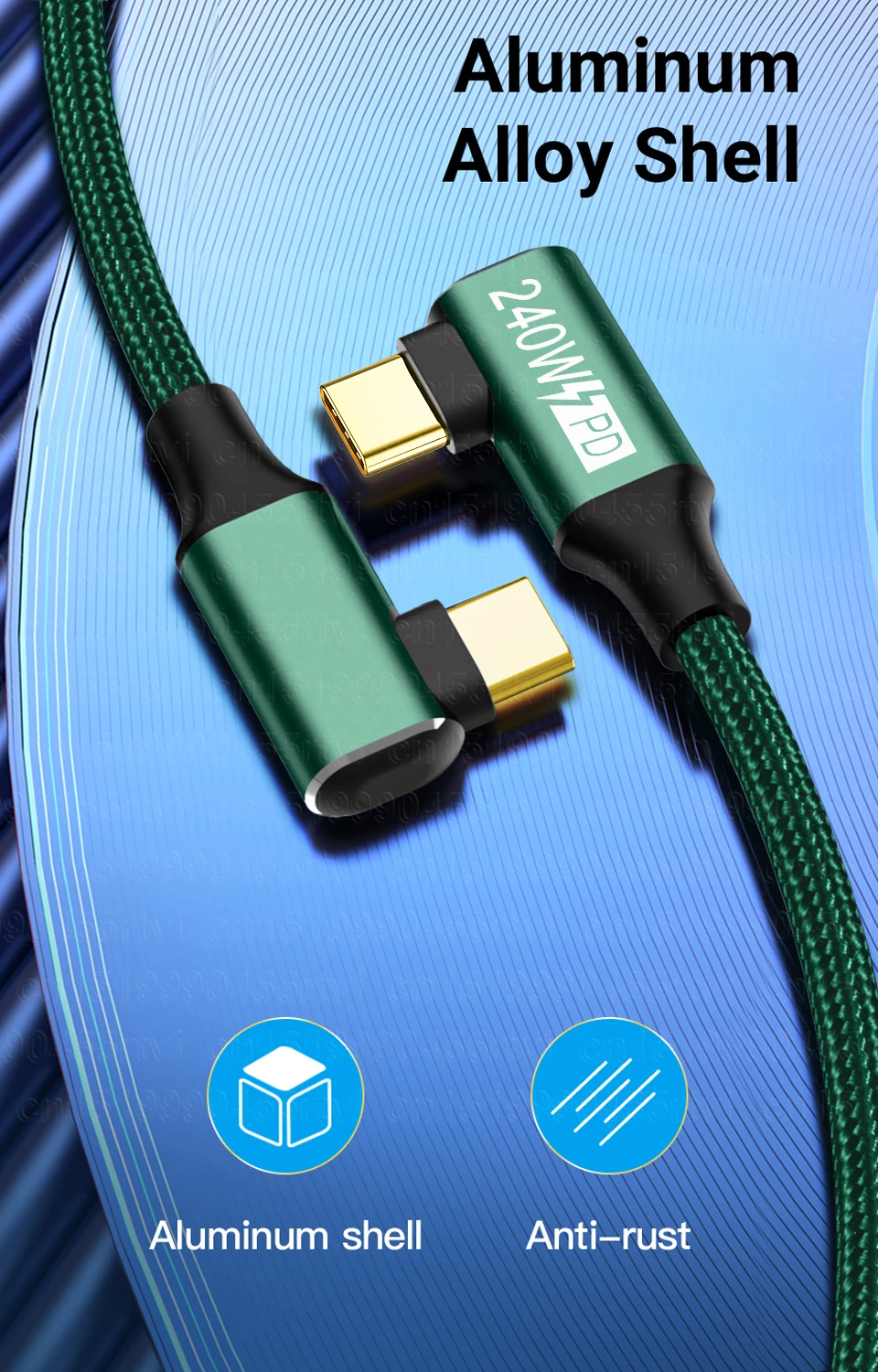 S8f84413f3b95456d890fce727e4fb063f PD 240W 5A USB Type C To USB C Cable USB-C PD Fast Charging Charger Wire Cord For MacBook Pro Samsung Type-C USBC Cable 0.5/1/2M Mallzona