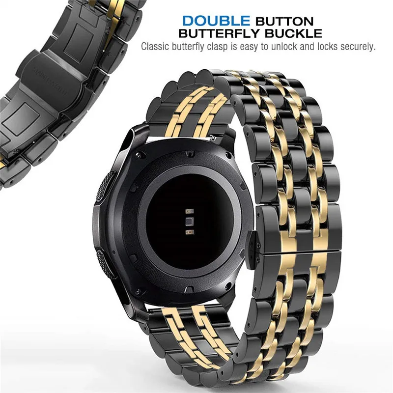 Universal 22mm Stainless Steel Metal Watch Strap - Premium Quality