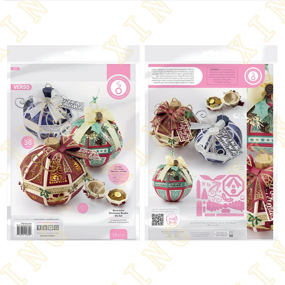 

Decorative Christmas Bauble Metal Cutting Dies For DIY Scrapbooking Photo Cutting Die Paper Cards Embossing Decorative Craft