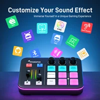 MAONO G1 NEO Gaming Audio Mixer,Custom Sound Effects RGB Streaming with XLR Microphone Audio Interface,for Game Voice,Podcast 3