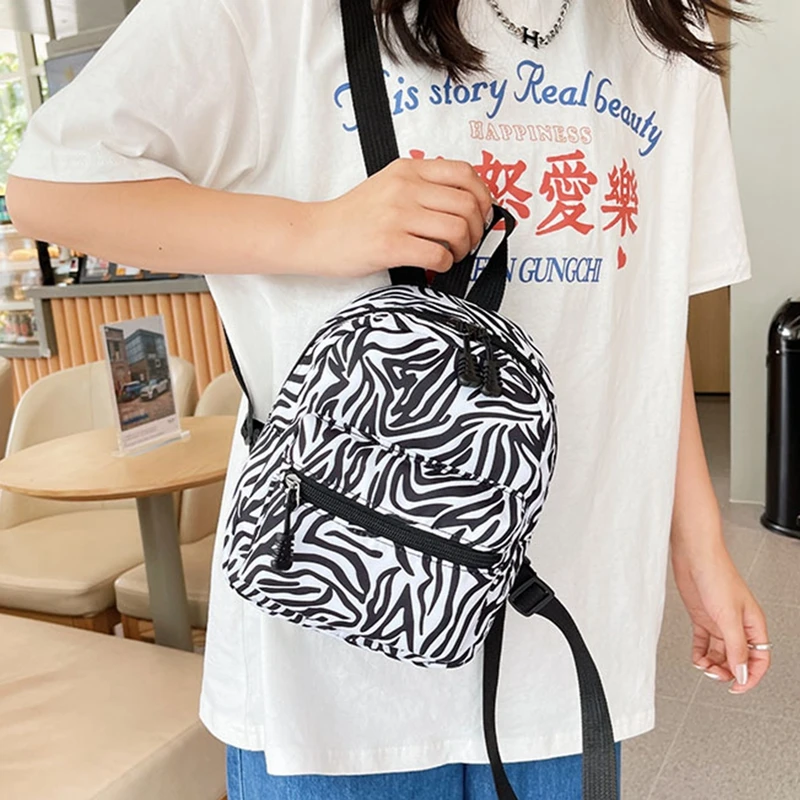 Women's Backpacks Nylon Female Bag Butterfly Leopard Printing Small