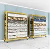 Textile fabric display rack, fabric roll display rack, tablecloth fabric display rack, mobile island rack 1