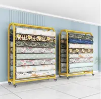 Textile fabric display rack, fabric roll display rack, tablecloth fabric display rack, mobile island rack 1
