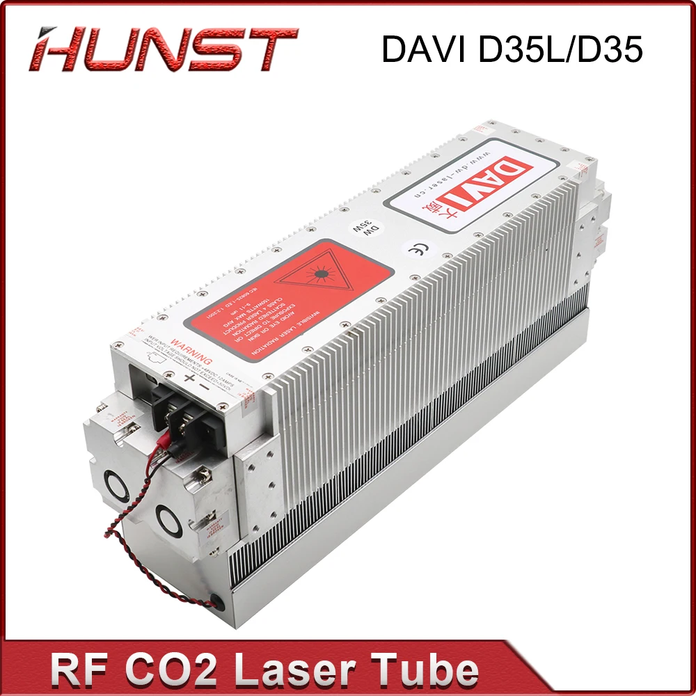 

HUNST DAVI CO2 RF Laser Module D35 40W & D60 60W 10.6um Laser Source Metal Co2 Laser Tube for Engraving Marking Machine