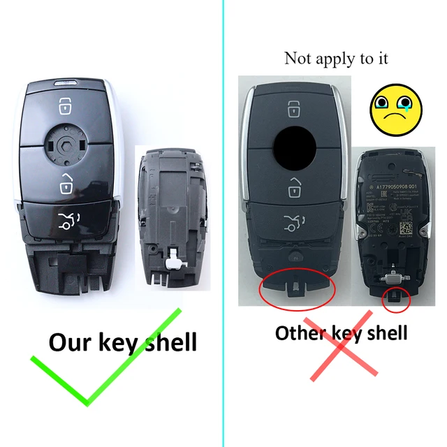 กุญแจรถ Fob กรณีเชลล์สําหรับ Mercedes Benz E Class E200 E260 E300 E320 W205 W213 W177 W222 สําหรับ Maybach สําหรับ AMG 3