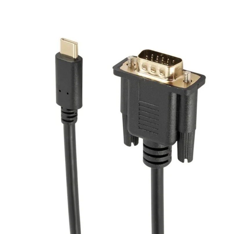 Ʈ ܺ  Ϳ   , 180cm USB C VGA ̺ , 1080P Ÿ-C  VGA
