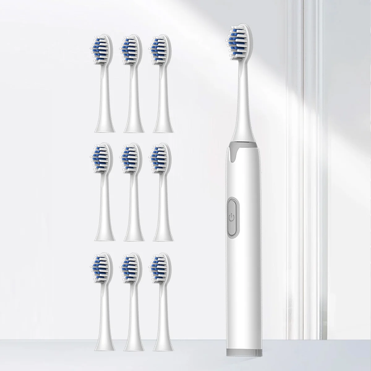 Adult electric toothbrush, soft bristles IPX7 waterproof, replaceable brush head send 10 brush head (without battery)-A1