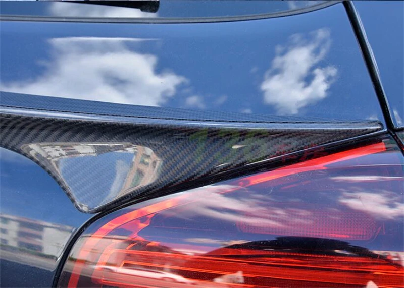 For Porsche Cayenne 985.2 GTS S 2015 2016 2017 Real Carbon Fiber Spoiler High Quality Rear Wing Trunk Door Top Roof Splitter - - Racext 51