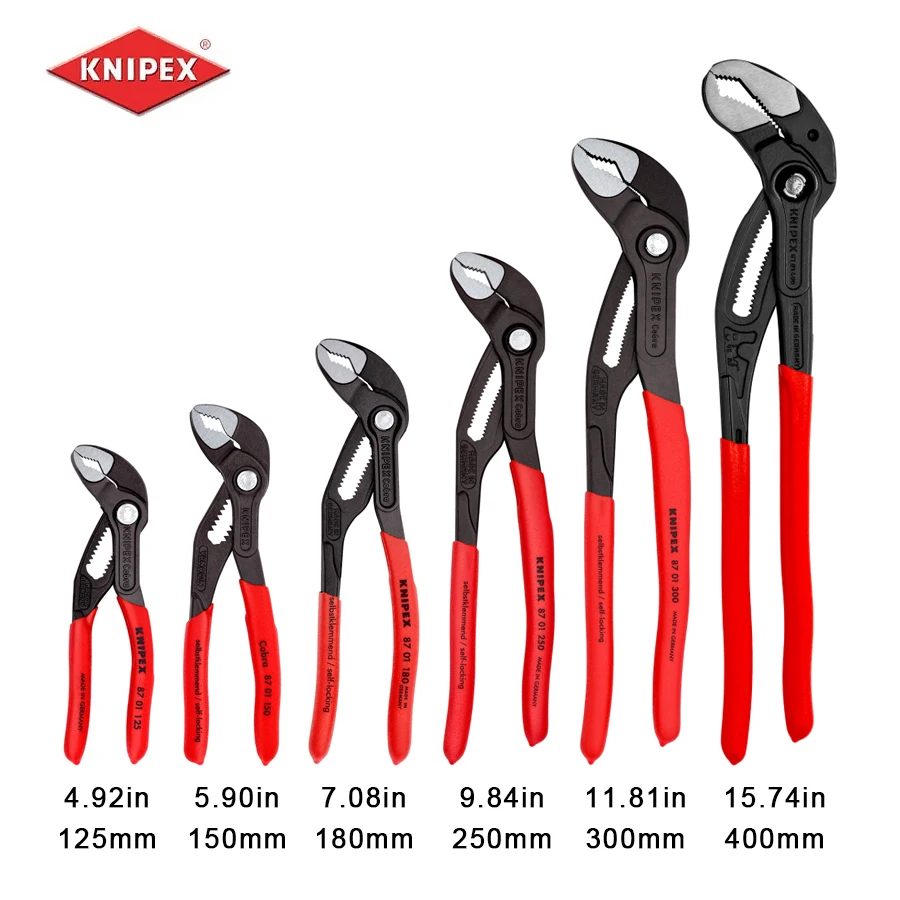 Knipex Pinze Per Pompa Dell'Acqua Cobra High-Tech Con Pinze Regolabili Veloci Per Pompa Dell'Acqua, Riparazione Domestica, Impianto Idraulico, Presa N