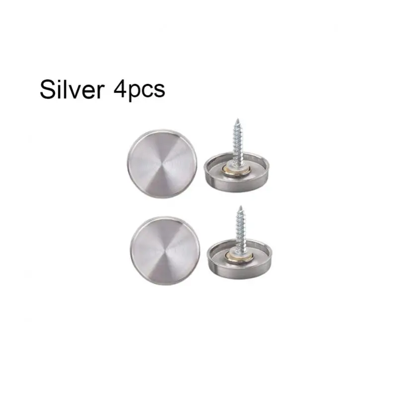 4pcs 16mm Diameter Stainless Steel Screw Cove Cover Nails Fasteners for Advertising Board Tea Tables Wardrobes Glass Furnitures