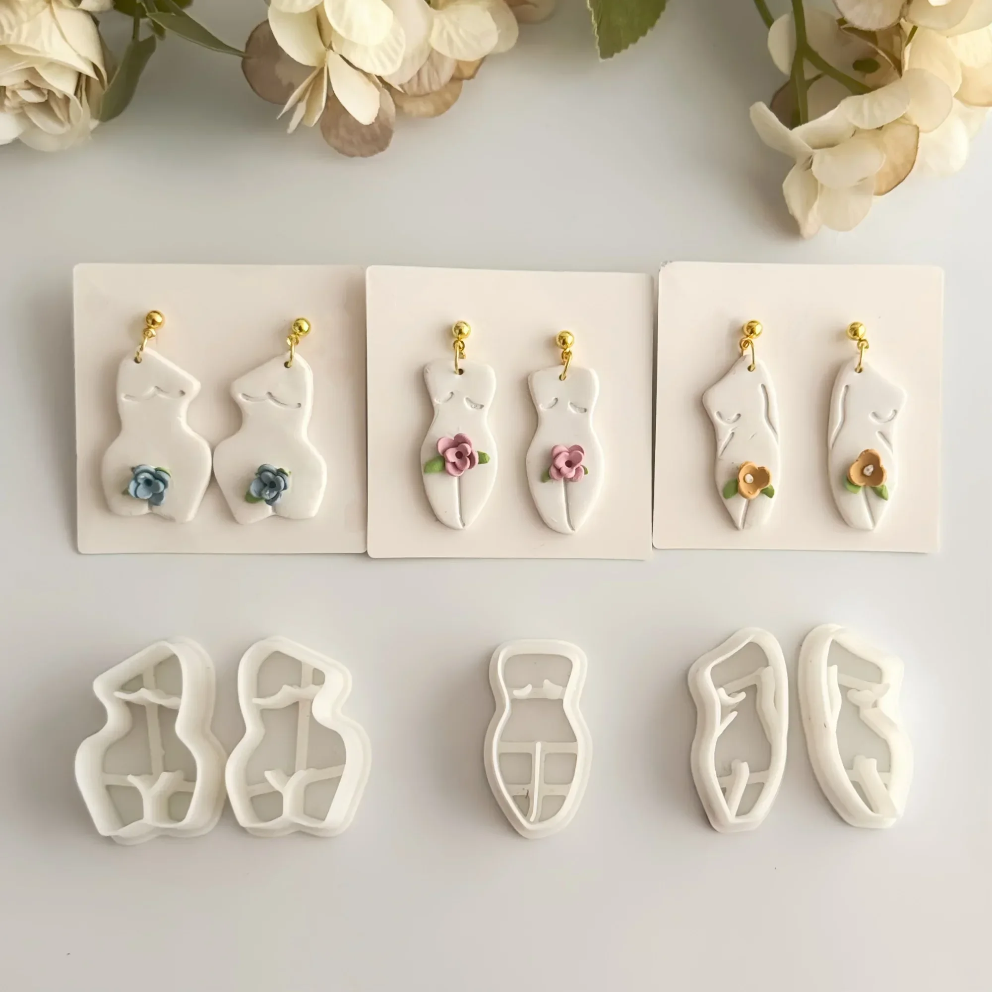 Woman's body Polymer Clay Cutter Clay Tool Diy Earring Pendant Jewelry Molding Cutting Mold Ceramic Tool