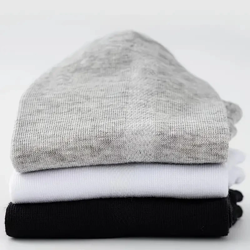 Men Women Ankle Socks Black White Grey Comfortable Breathable Spring Summer Short Low Cut Thin 5 or 10pairs