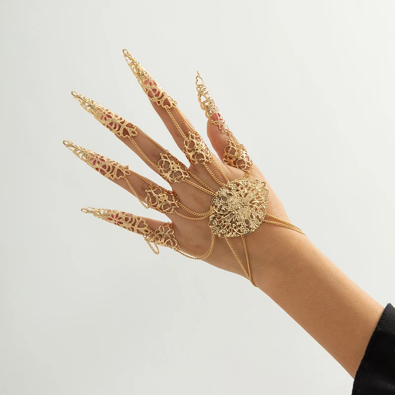 Slave bracelet finger rings hand Jewellery for Brides bangle with fingerring