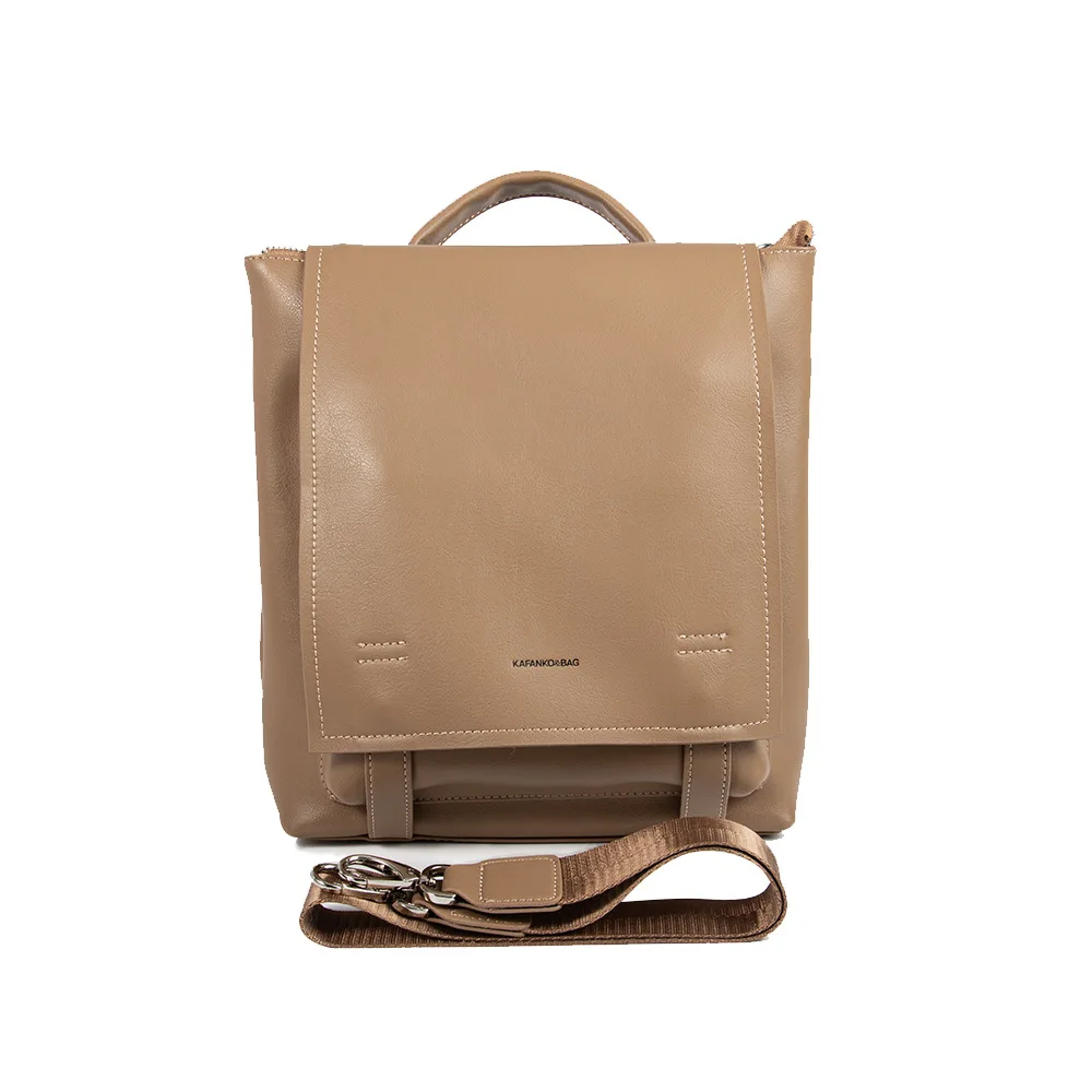 Splice Color Contrast British Cowhide Backpack 2023 New Fashion Fashion Temperament High-capacity College Style Student Backpack