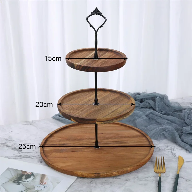 Vassoio in legno a 3 livelli, supporto per torte ... - Leroy Merlin