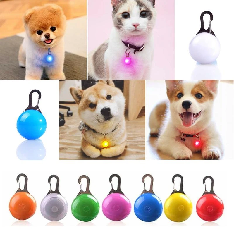 dog collars extra small Led Flashlight Pet Dog Collar Glowing Pendant Night Safety Pet Leads Necklace Luminous Bright Decor Collars for Cats Night Light dog collars engraved	