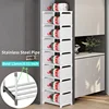 1pc 10-tier Shoe Rack, Steel Frames & Fabric Interlayers Storage Shelf for Entryway Hallway Living Room, Simple Shoe Organizer 3