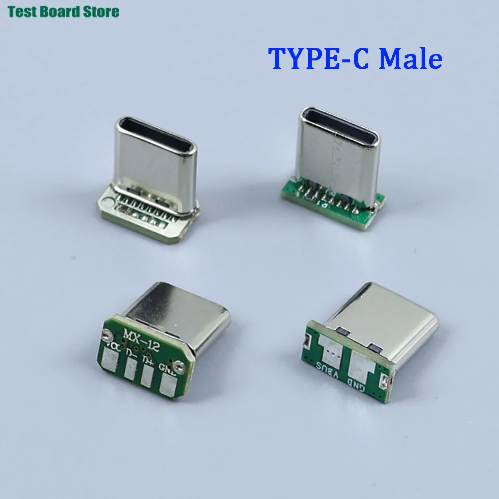 1/5/10PCS USB 3,1 Typ C Vertikale Patch Board 16pin 4/2 Schweißen Draht Daten Band PCB USB Board Männlichen Kopf 16P USB C Stecker