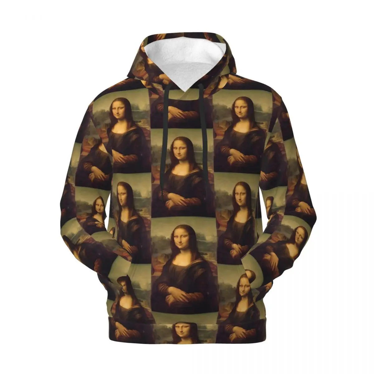 

Mona Lisa Streetwear Hoodies Spring Leonardo Da Vinci Harajuku Hoodie Men Oversized Street Fashion Velvet Warm Sweatshirts