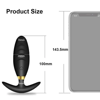 Anal Butt Plug Vibrators 10 Vibration Modes Male Sex Toys Prostate Massager Anal Plug Toys With Remote Control Vibrator Female 6