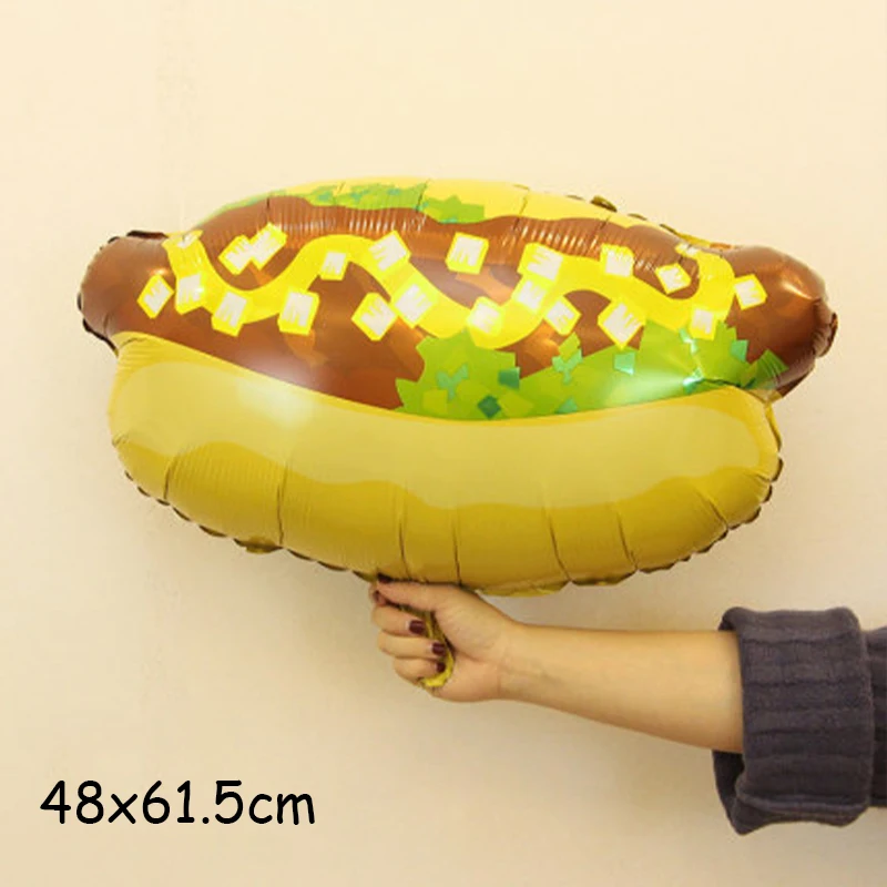 Niedliche Burger Donut Folie Ballon farbige Süßigkeiten Eis Popcorn, Helium Aluminium Ballon, Kinder Baby party, Geburtstags feier Dekore – Detail 9