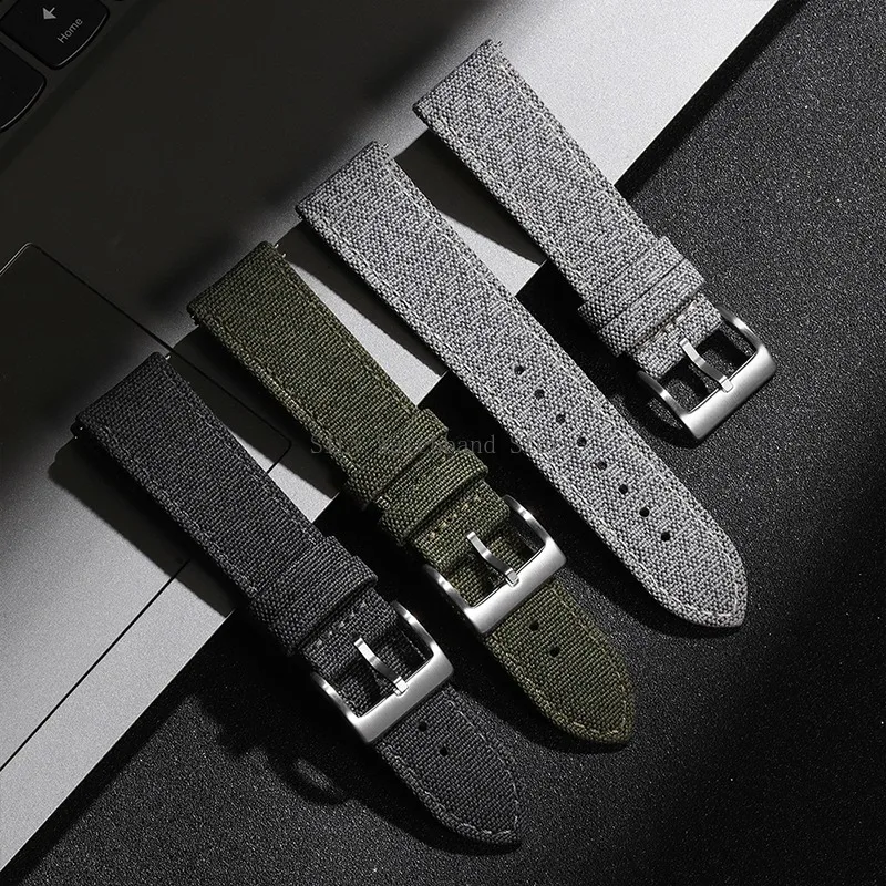 Quick Release Nylon Leather Watch Strap - Universal Military Sport Wristband