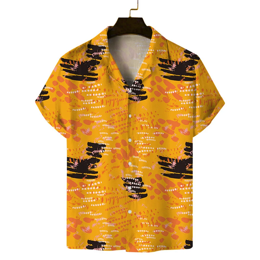 thumbnail image 1 of Camisa hawaiana de manga corta con estampado floral para hombre, camisas de solapa con estampado 3D de verano, camisas Y2k con botones, blusas de playa de gran tamaño, 1 of 4