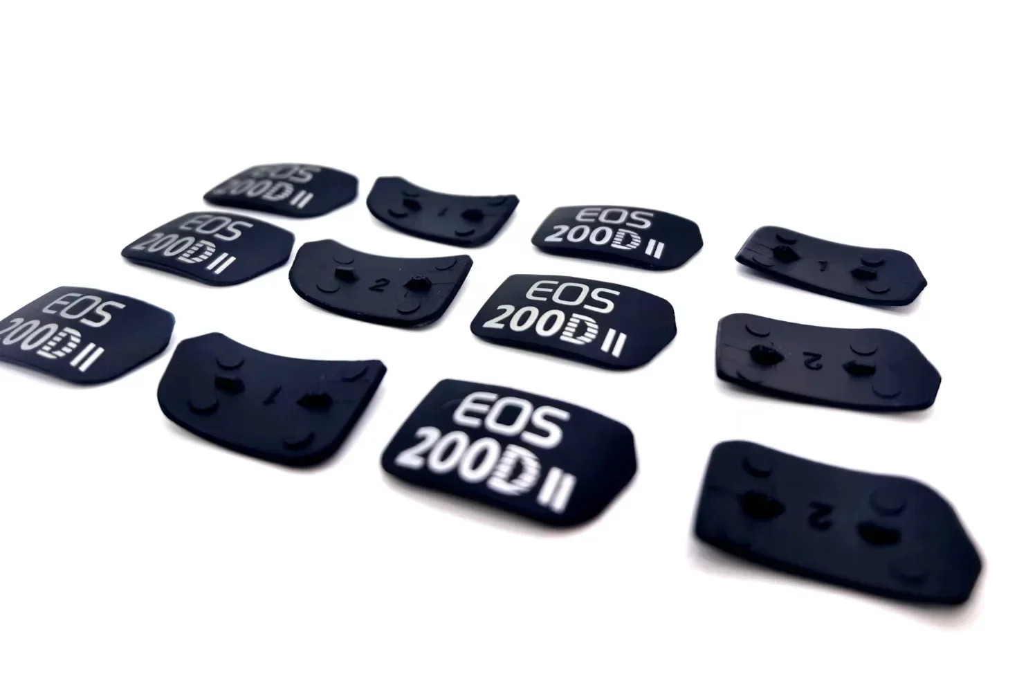 1PCS New For Canon 200DII 200D second generation, silver white black label, sign nameplate, brand frout cover Repair parts