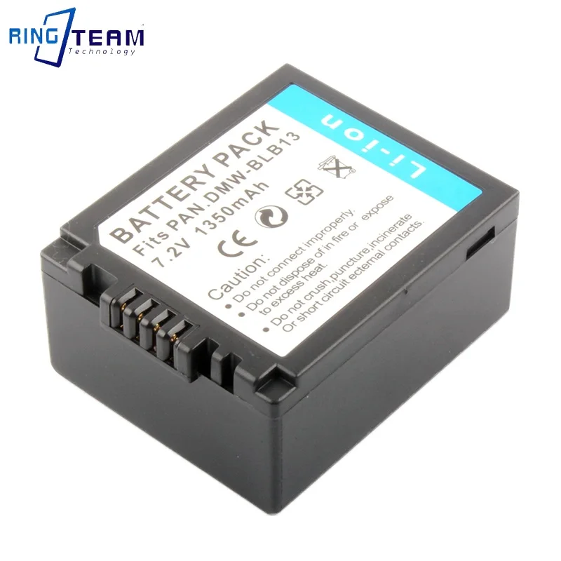 BLB13 AC Travel Charger + DMW-BLB13 Camera Battery Pack for Panasonic DMC-G1 G2 GF1 GH1 G10GK Batteries
