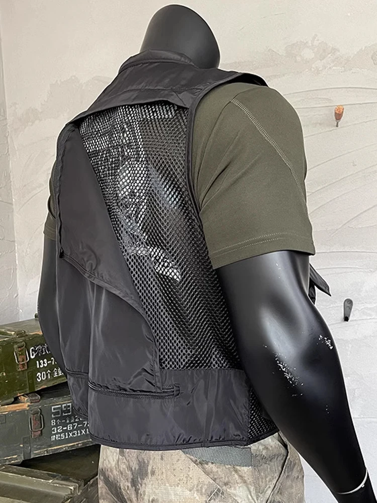 Men's Sleeveless V-neck Multi Pocket Vest For Summer Photography Fishing Outdoor Leisure Mountaineering fashionable vests sleeveless vests sleeveless vest