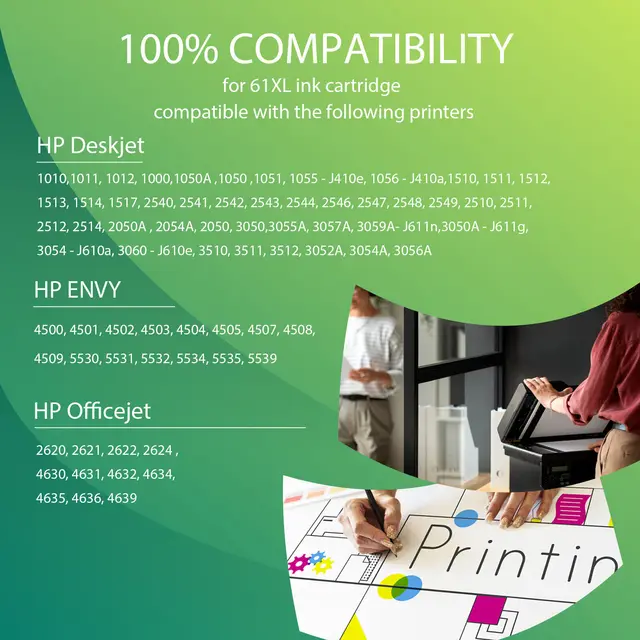 Cartucce 61XL Ricondizionate Cartucce D'inchiostro 61XL Rigenerate – Confezione Multipla Per Stampanti HP ENVY, DeskJet E OfficeJet Cartucce Ninjatoner - Foto 4