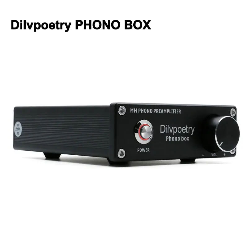 Dilvpoetry PHONO BOX Mini HiFi DAC AMP Amplifier Audio Phono Turntable Preamplifier for Record Vinyl Record Player Phono aiyima hifi vacuum 6a2 tube mm phono preamplifier vinyl record player stereo tube pre amp amplifier turntable phonograph diy 12v