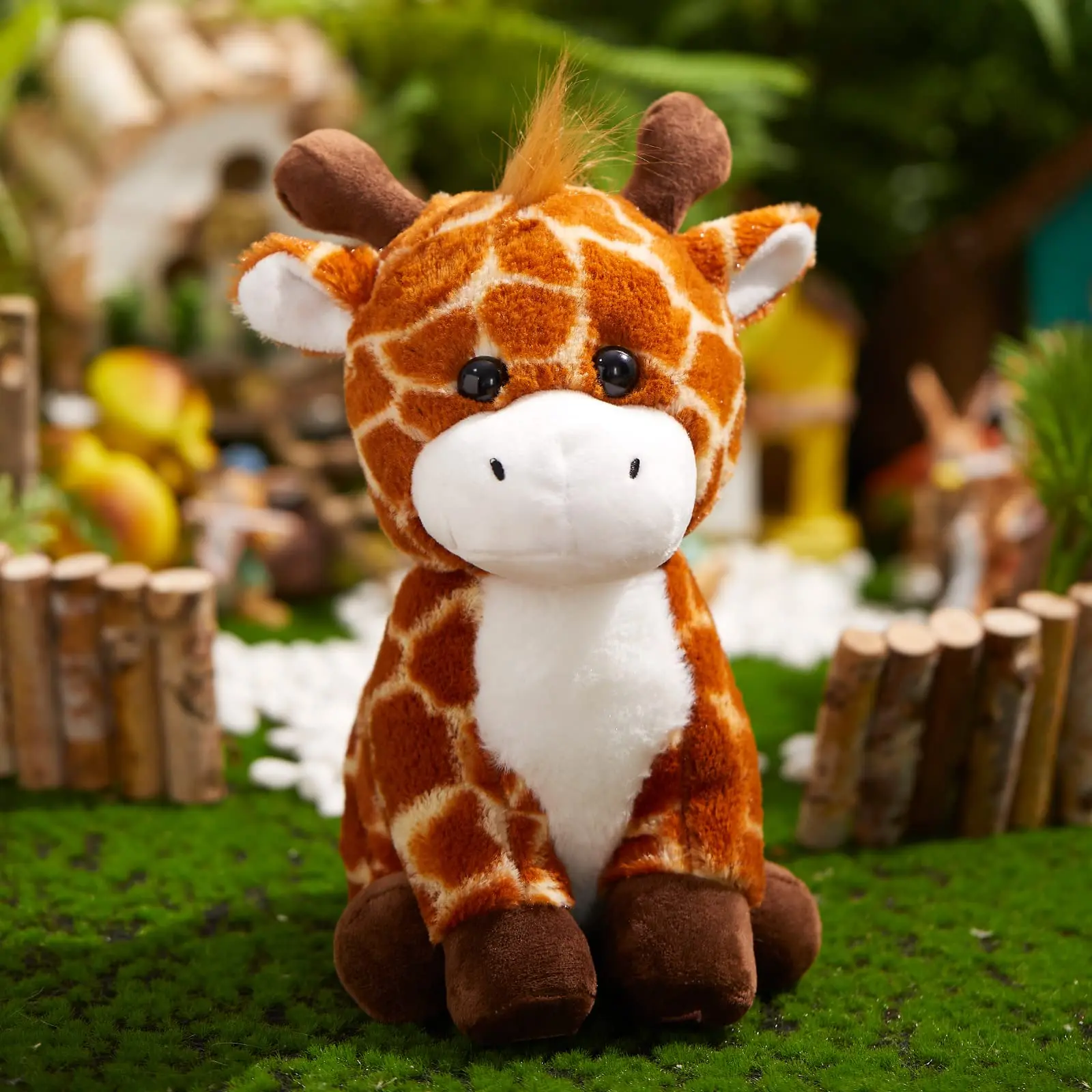 30cm Giraffe Doll Plush Toys Cute Giraffe Throw Pillow LED Luminous Soft Stuffed Toy Animals Gift for Girls Kids Decor Home