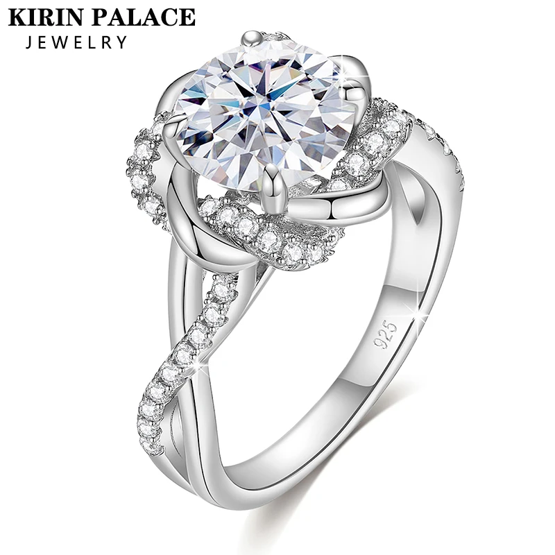 

Kirin Palace Star Of David 3ct Moissanite Ring With GRA Pass Diamond Test 100% Sterling Silver 925 Luxury Jewelry For Women