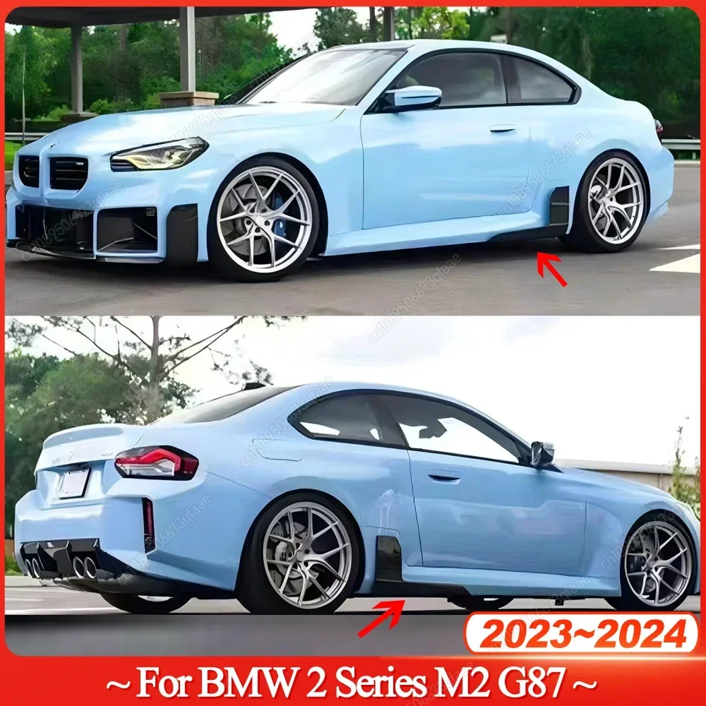BMW 2 시리즈 M2 G87 2023-2024 차량용 사이드 스커트 범퍼 카나드 보호 스플리터 컵윙 윙렛 바디킷 튜닝 ABS MP 스타일