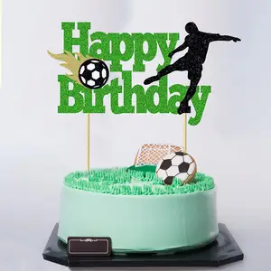 Football Cake Designs Birthday Boy  Football Cake Toppers Birthday Cakes -  1set Gold - Aliexpress