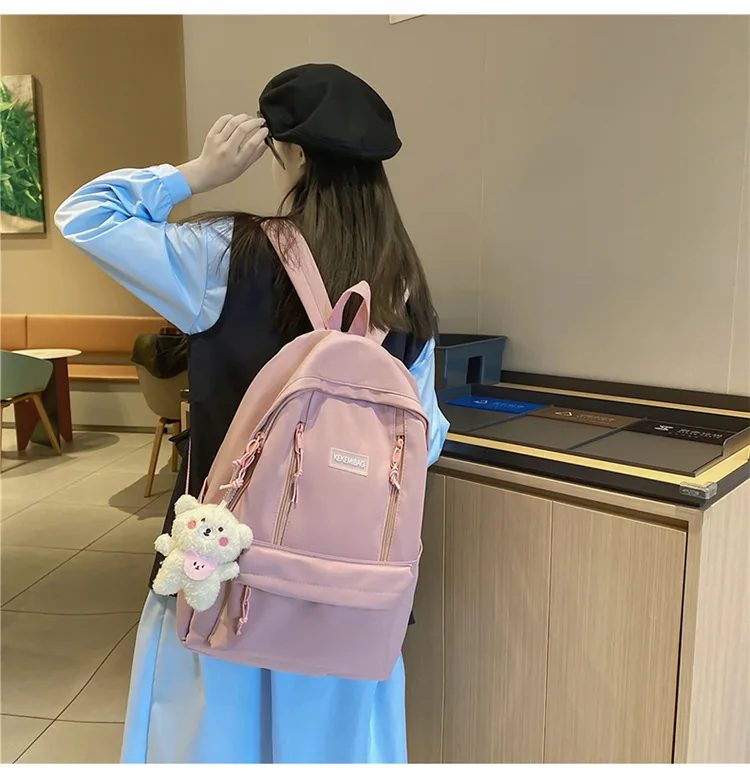 Multifunction Double Zipper Women Backpack Teenager Girls Laptop Backpack Student Shoulder Bag Korean Style Schoolbag best Stylish Backpacks