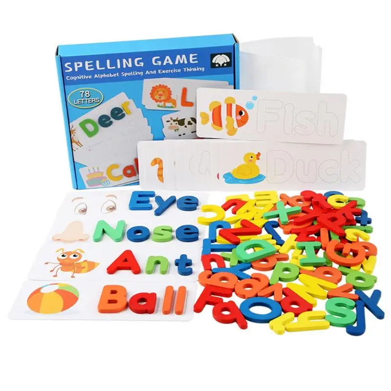 

Montessori Toys Alphabet English Matching Learning Letters Spelling Game Educational Early Education Toys For Kids