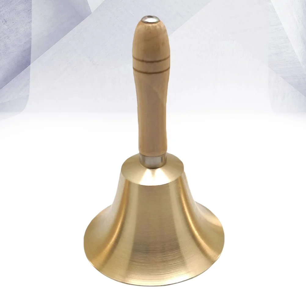 

Restaurant Service Bell Table Call Bell Copper Rattle Bell With Wooden Handle Dinner Party Handbell Pet Bell Christmas Bells