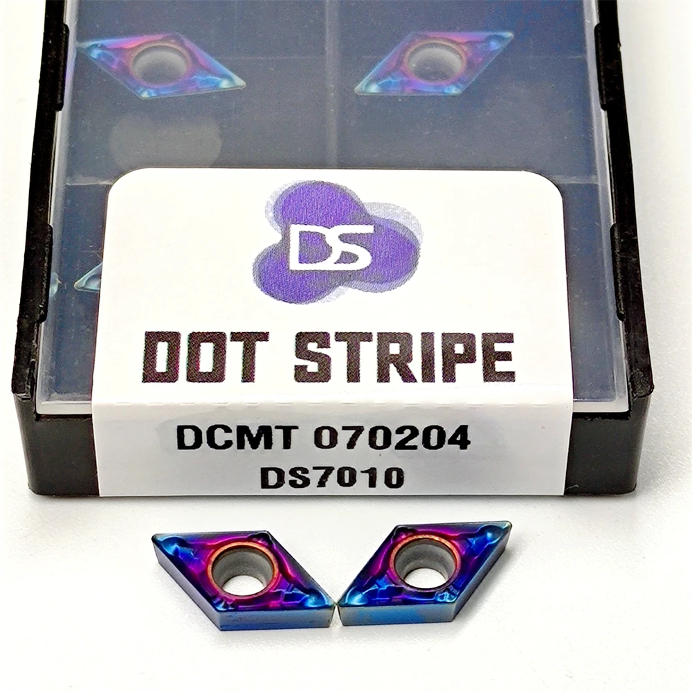

High quality DCMT070204 DCMT070208 Carbide Insert blade internal DCMT 070204/070208 Turning Tool nano blue cemented Cutting Tool