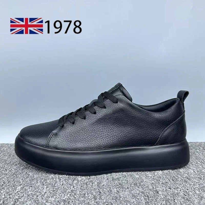 Men Shoes Sneakers Trend Casual Shoes Breathable Leisure Non-slip Footwear Genuine Leather