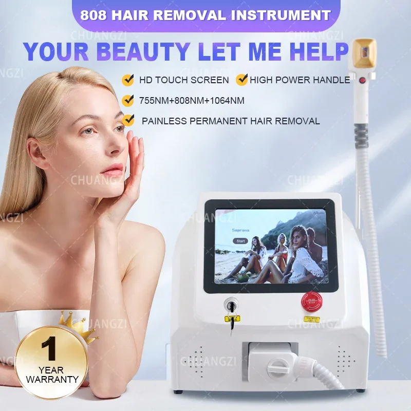 

2000W Diode Laser Hair Removal Painless 3 Wavelength 755nm 808nm 1064nm Diode Laser Fast Hair Removal Machine For Salon With CE