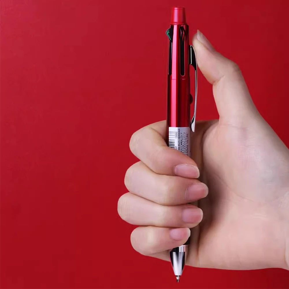 Japan UNI JETSTREAM Multi-function Pen 4 Color Ballpoint Pen+Pencil MSXE5-1000 Anti Fatigue Smooth 0.5/0.7mm Stationery