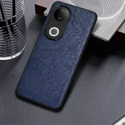 Wind Cortex Pattern Leather Business Phone Case for Vivo V30 (Dark blue)