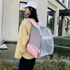 Breathable Pet Cat Carrier Backpack Large Capacity Cat Dogs Carrying Bag Folding Pet Chest Portable Outdoor